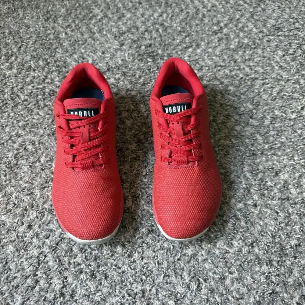Nobull Womens Size 9 Outwork SuperFabric Trainer Red Athletic Shoe Sneaker READ